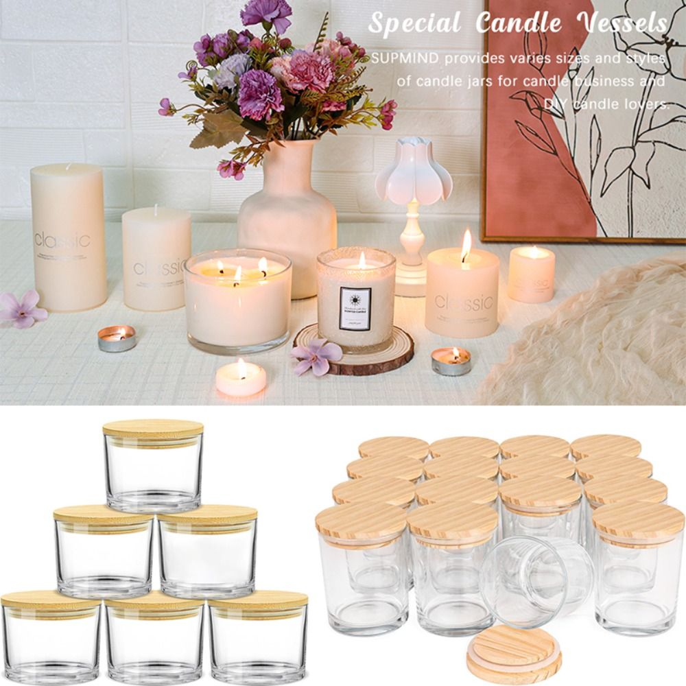 Candle Making Supplies Jars - Clear Glass Candle Jars Transparent Small