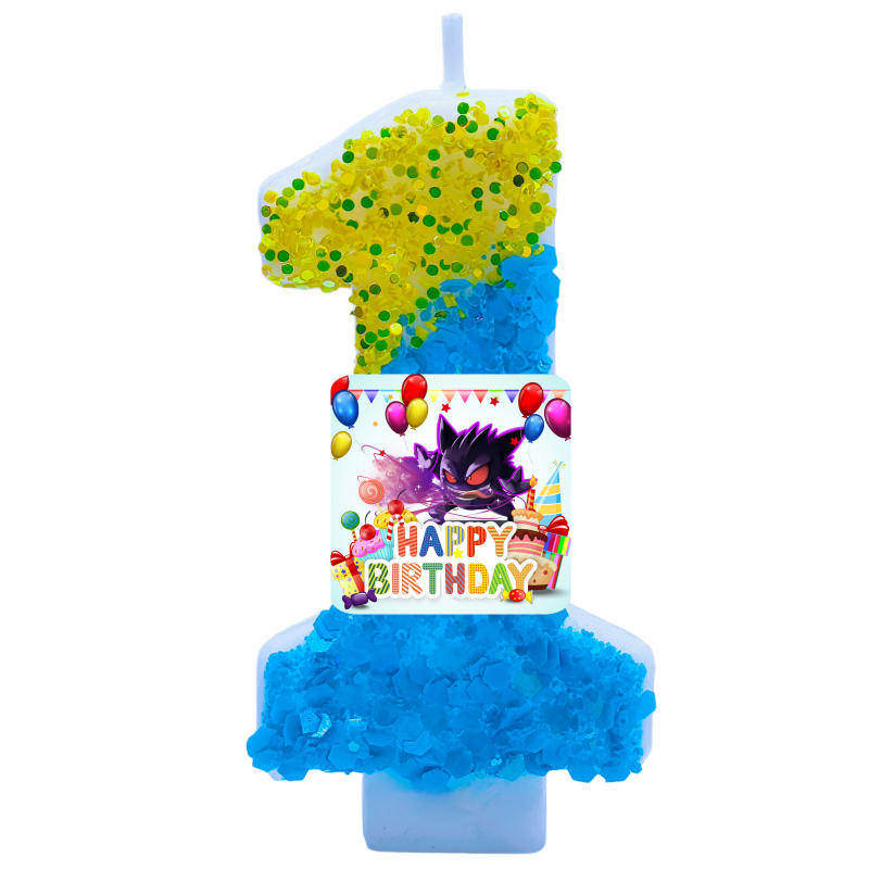 Zebra Candle Supplies - Pokemon Gengar Candles Themed Birthday Number