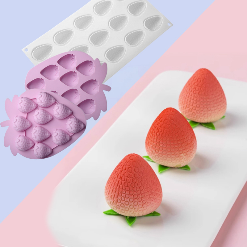 Candle Supplies Eu - Meibum Strawberry Design Silicone Cake Mold