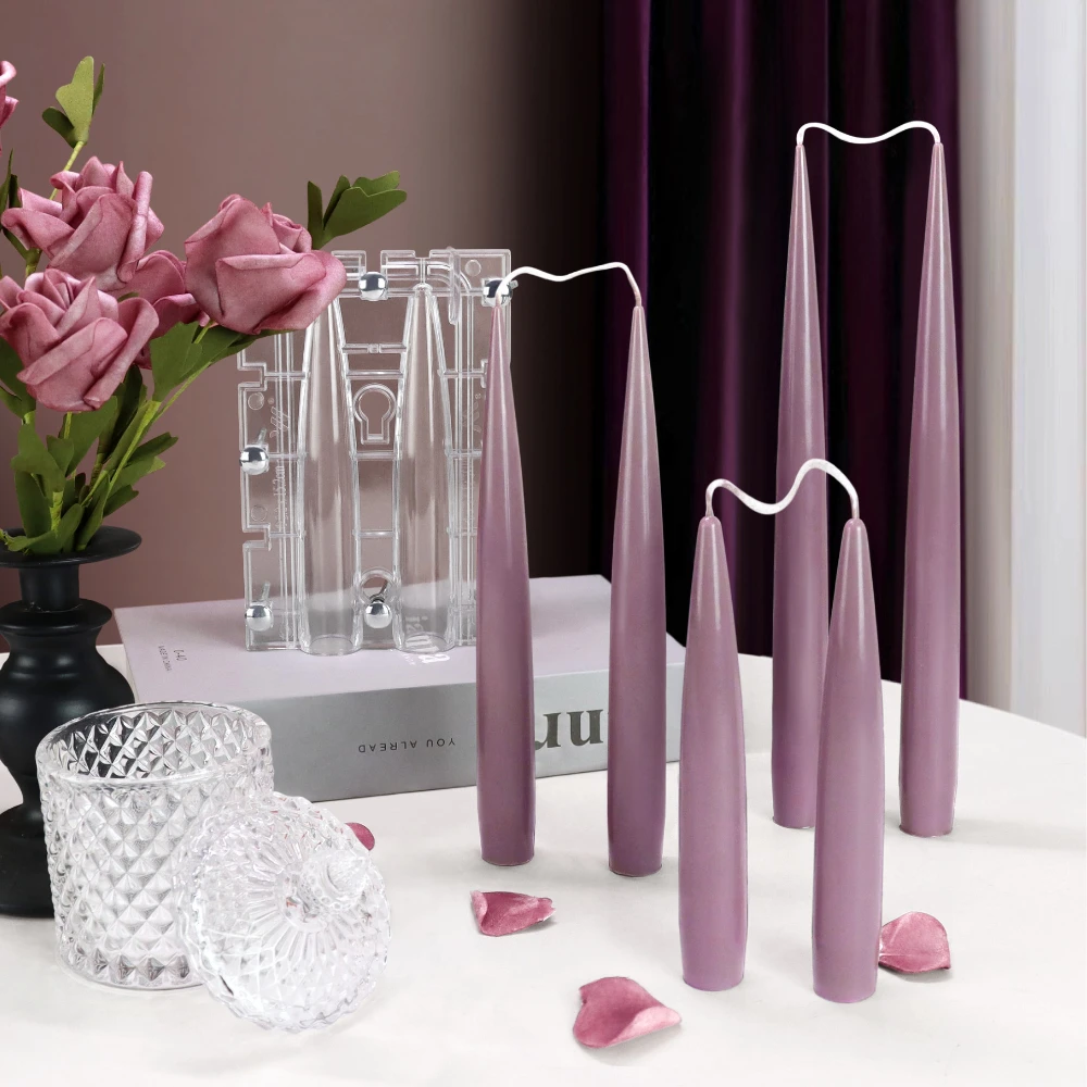 Candle Making Supplies For Beginners - Double Pointed Column Candle Acrylic Mould