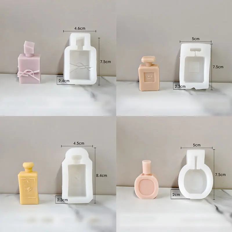 Candle Supplies Eu - 2PCS Fashion Perfume bottle Silicone Cake
