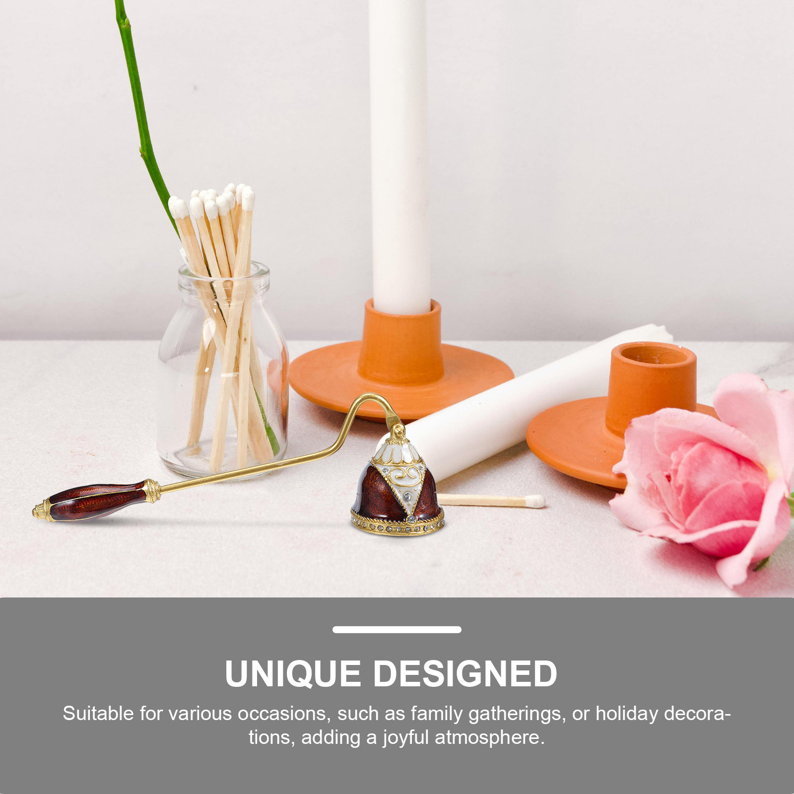 Bell Snuffer Zinc Alloy Enamel - Wick Dipper Tool ulasan dan harga