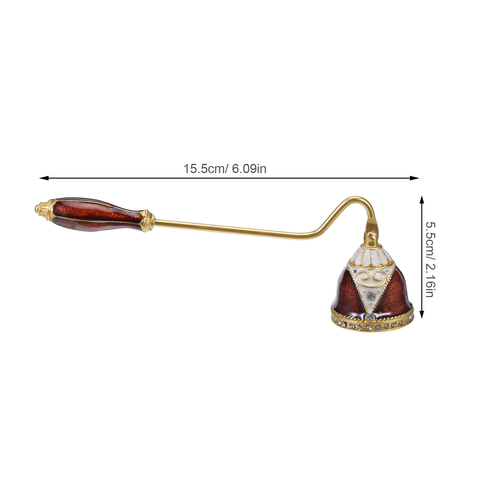 Enamel Leaf Snuffer Vintage Eu - Wick Dipper Tool ulasan dan harga