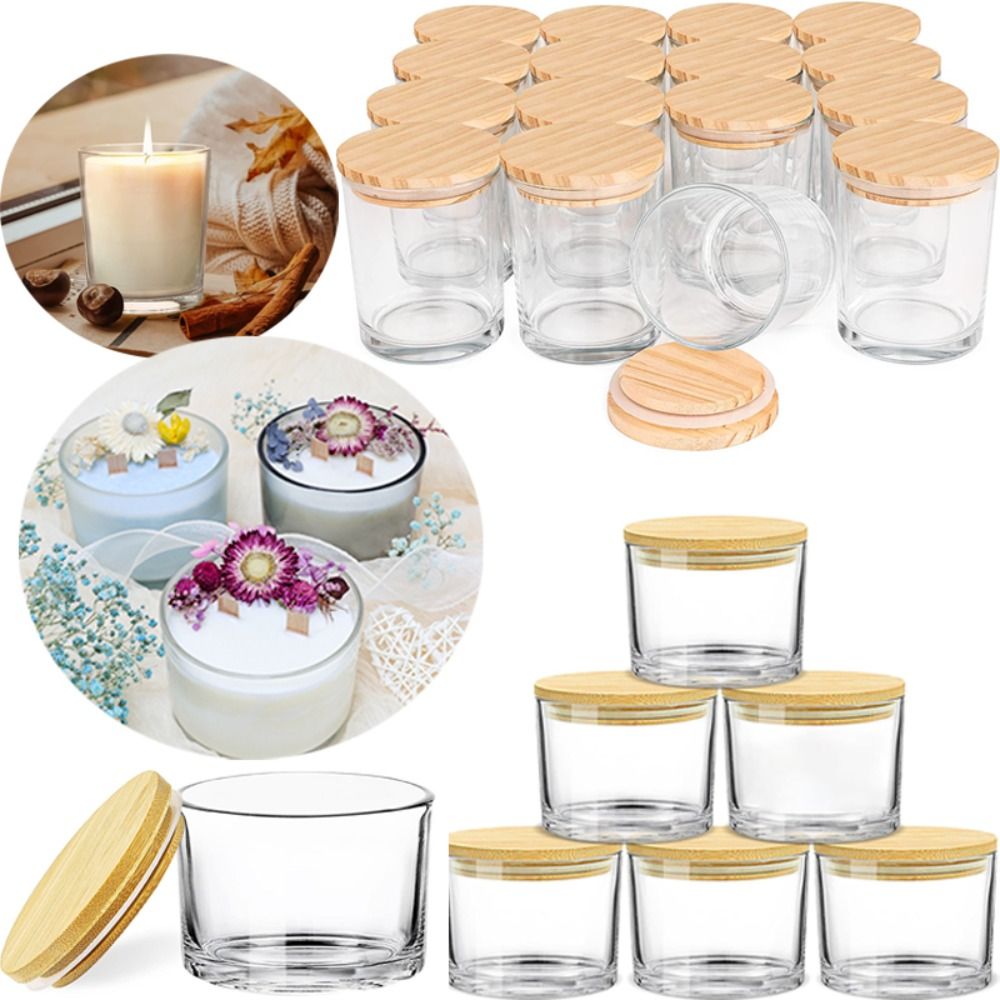 Clear Glass Candle Jars Transp - Candle Making Supplies Jars ulasan dan harga