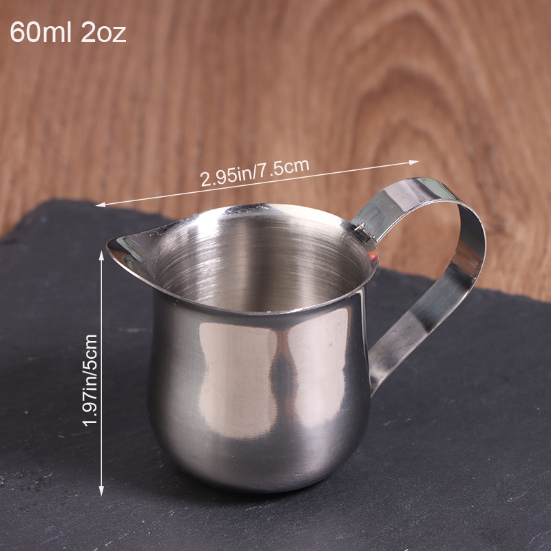 Kitchen Stainless Steel Creame - Pour Spout Pitcher ulasan dan harga