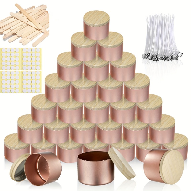 Rose Golden Metal Candle Jars  - Candle Making Supplies Jars ulasan dan harga
