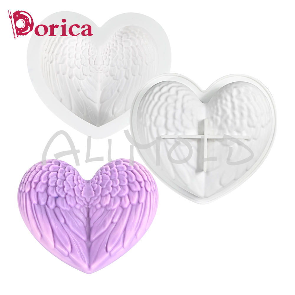 Dorica 3D Wings Heart Silicone - Candle Supplies Eu ulasan dan harga