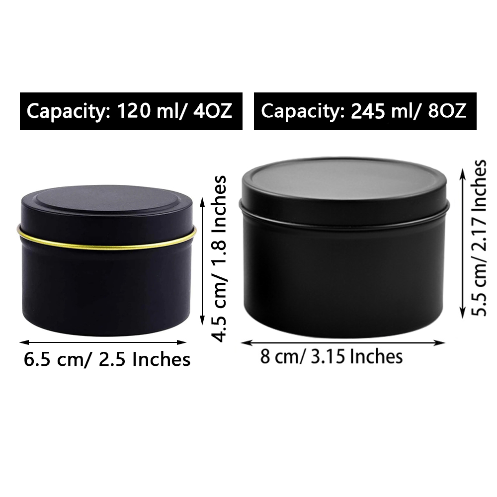 4oz/ 8oz Candle tins with lids - Candle Making Supplies Jars ulasan dan harga
