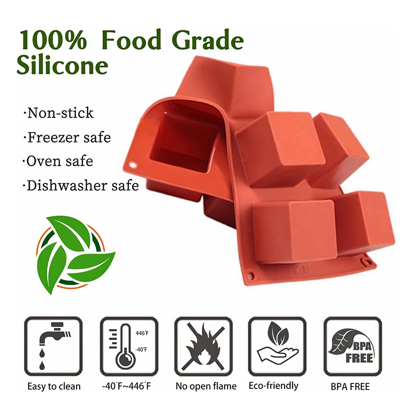 8 Cavity Square Mousse Cake Mo - Candle Supplies Eu ulasan dan harga