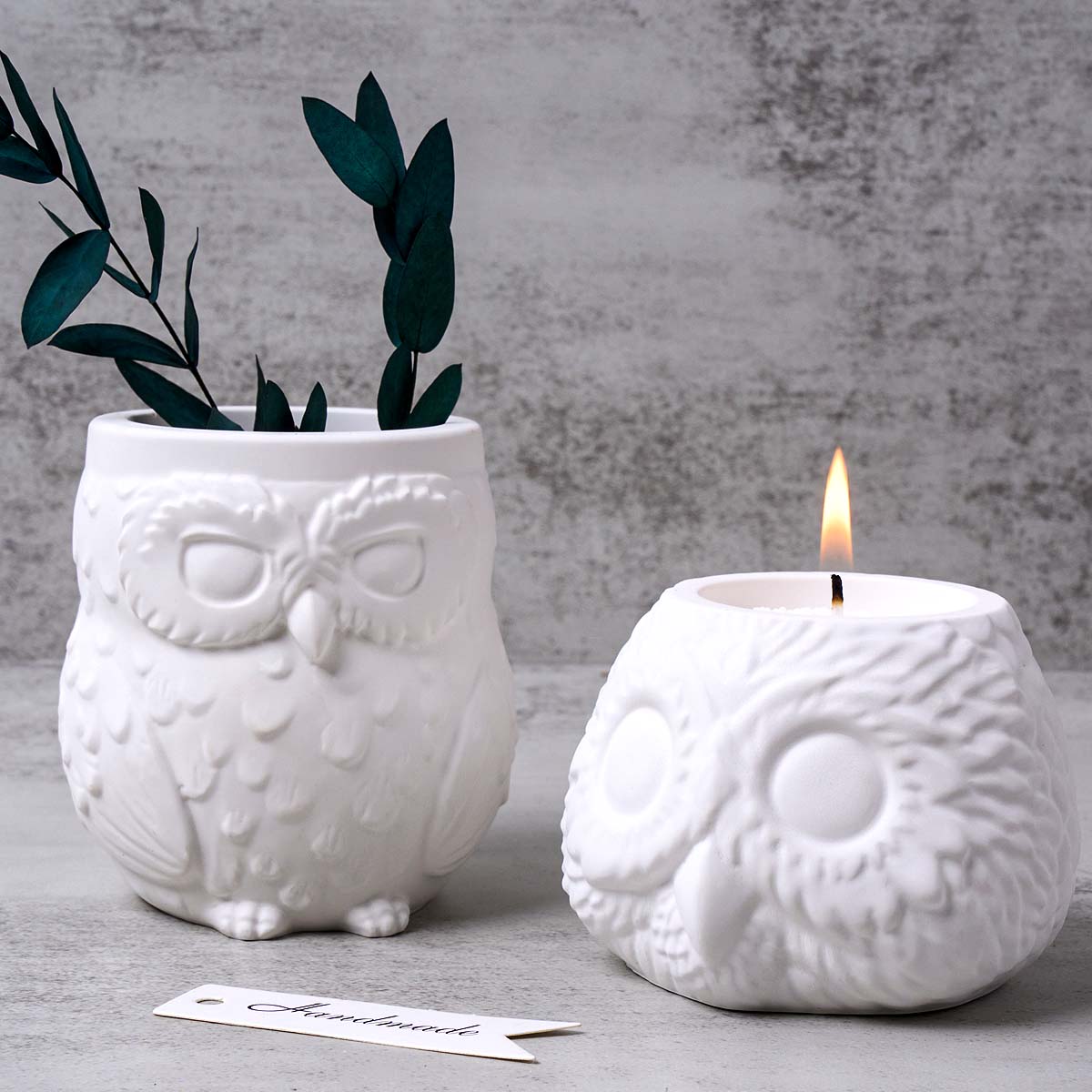 3D Owl Shape Candle Jar Silico - Candle Making Supplies Jars ulasan dan harga