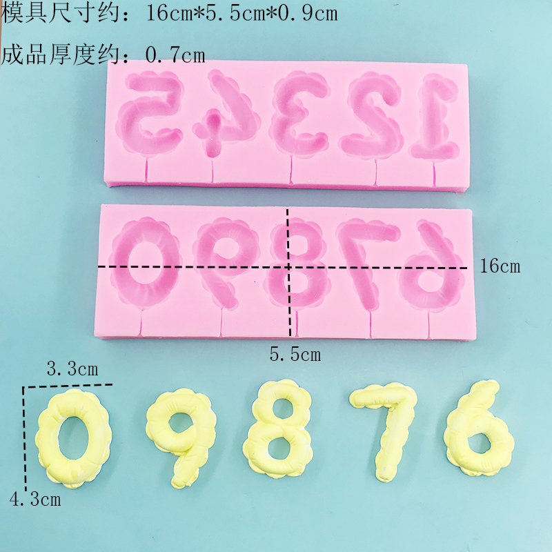 Arabic numeral silicone mold D - Candle Supplies Eu ulasan dan harga