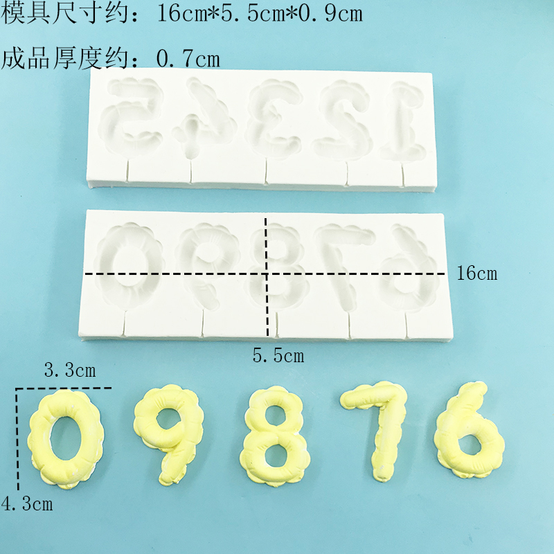 Arabic numeral silicone mold D - Candle Supplies Eu ulasan dan harga
