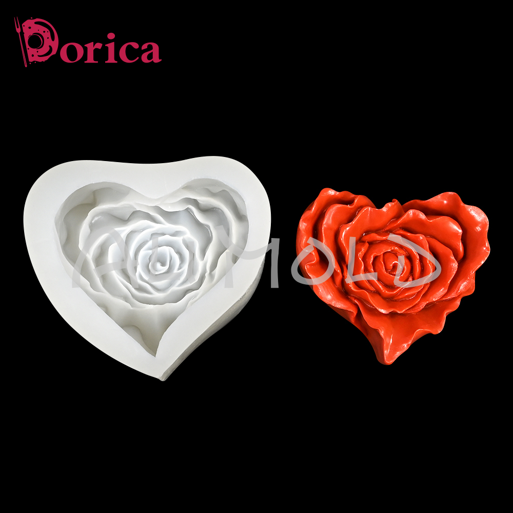 Rose Heart Silicone Candle Mol - Candle Supplies Eu ulasan dan harga