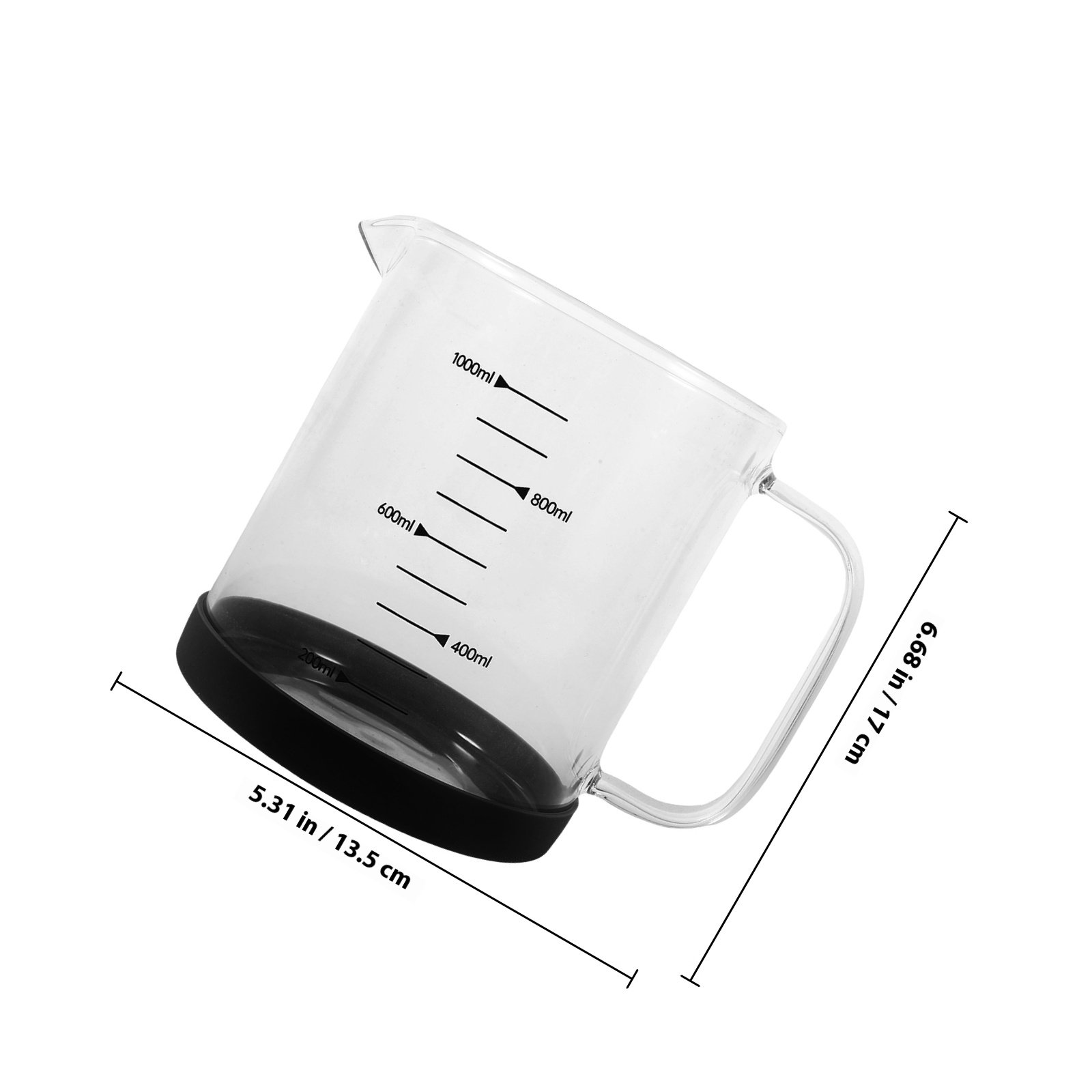 1000Ml Glass Measuring Cup wit - Pour Spout Pitcher ulasan dan harga