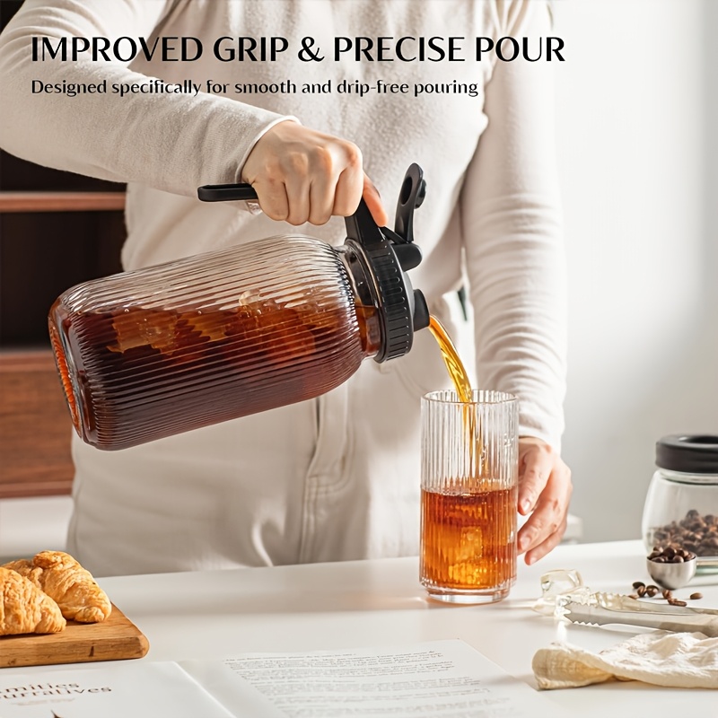 2PCS Glass Mason Jar Pitcher L - Pour Spout Pitcher ulasan dan harga