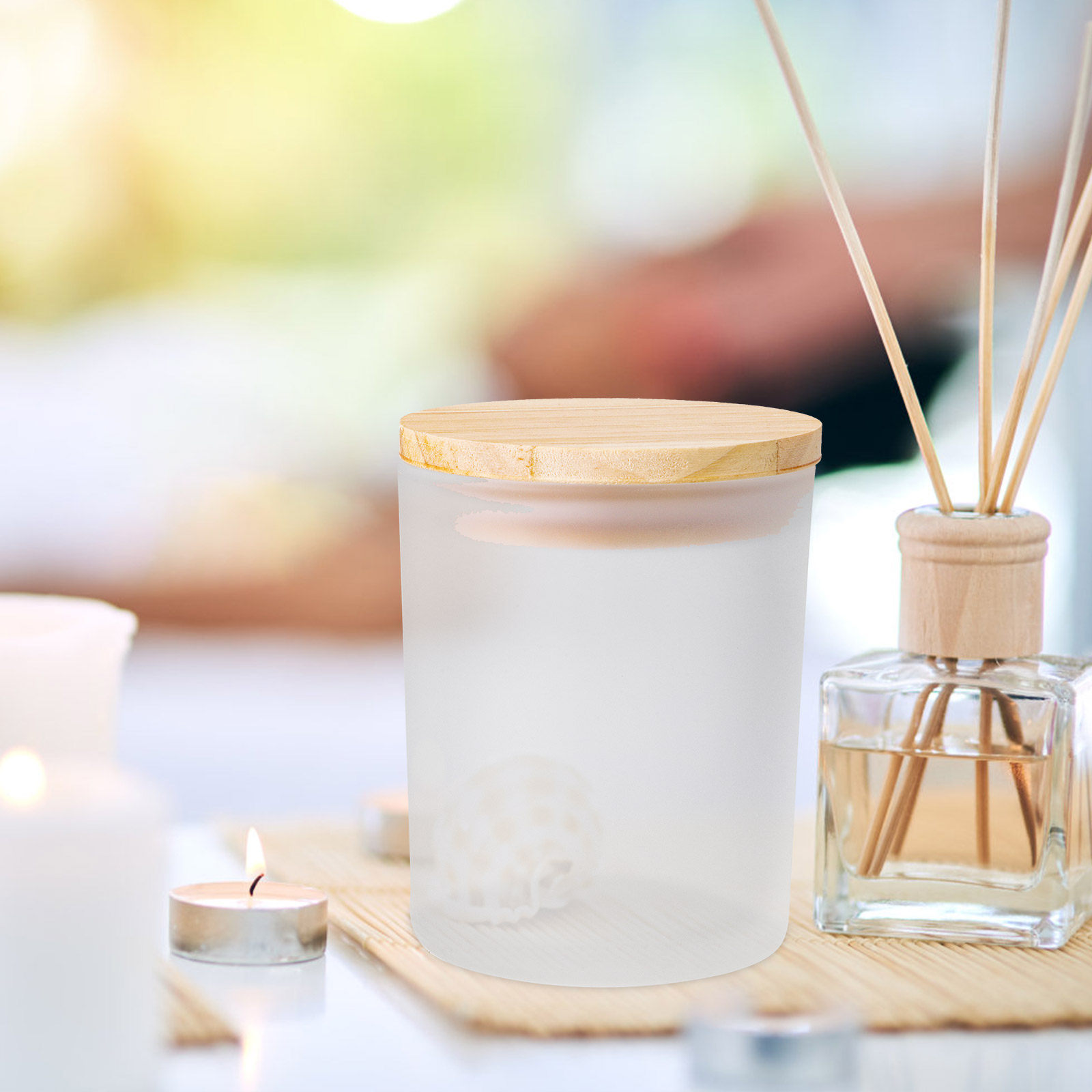 4Pcs Frosted Cups with Lids Gl - Candle Making Supplies Jars ulasan dan harga