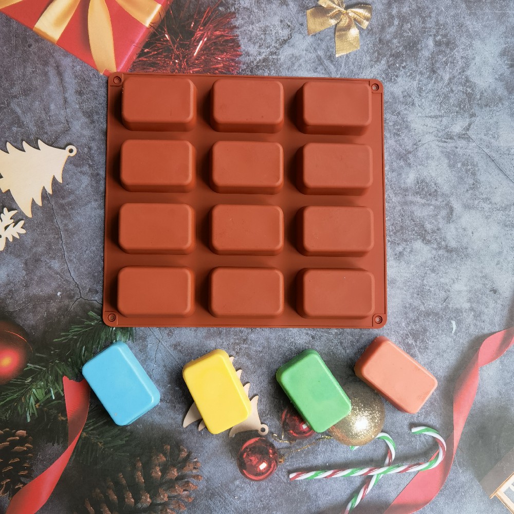 12 Cavity Square Silicone Soap - Candle Making Supplies For Beginners ulasan dan harga